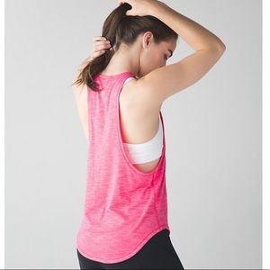 Lululemon pink silverscent muscle tank yoga top